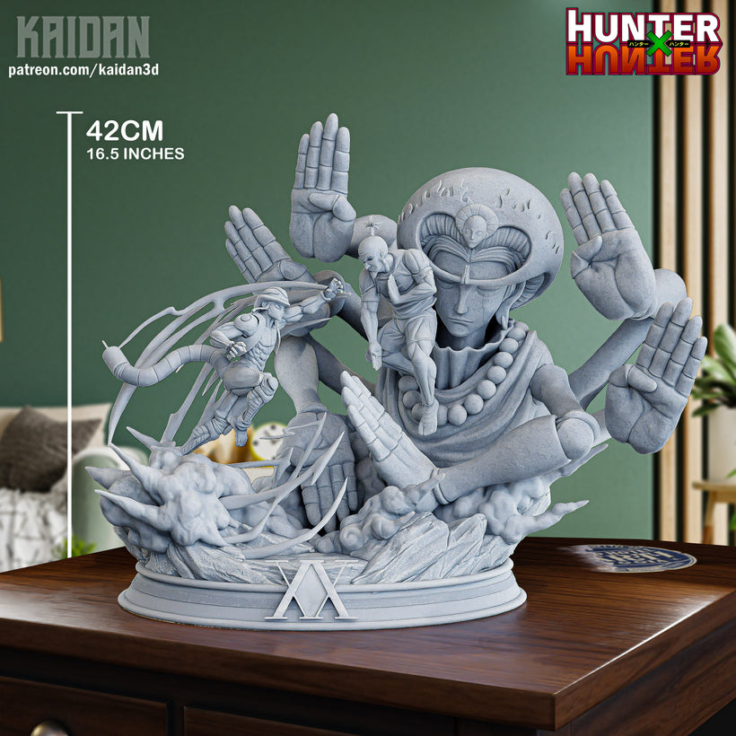 Martial Artist vs. Chimera Ant Battle diorama 3D Printed Model- Tough Resin 1/6 Scale and 1/8th scale 3D Resin Model by Kaidan