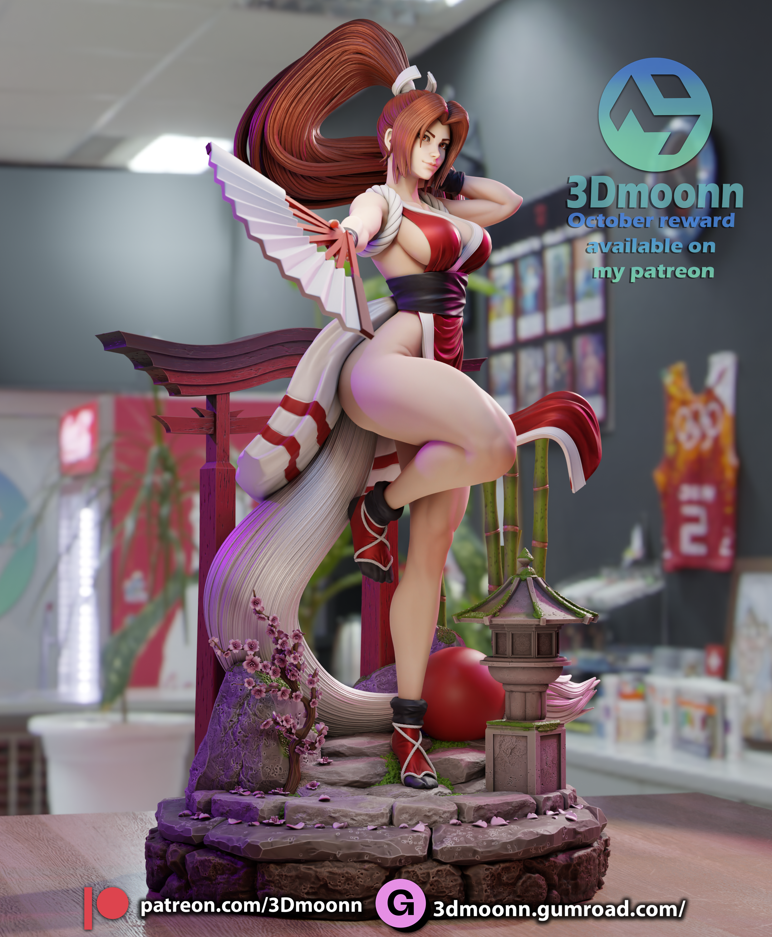 Mai Shiranui - King of fighter - Tough Resin 1/6 Scale 3D Resin Model by 3dmoonn - RangrezModels