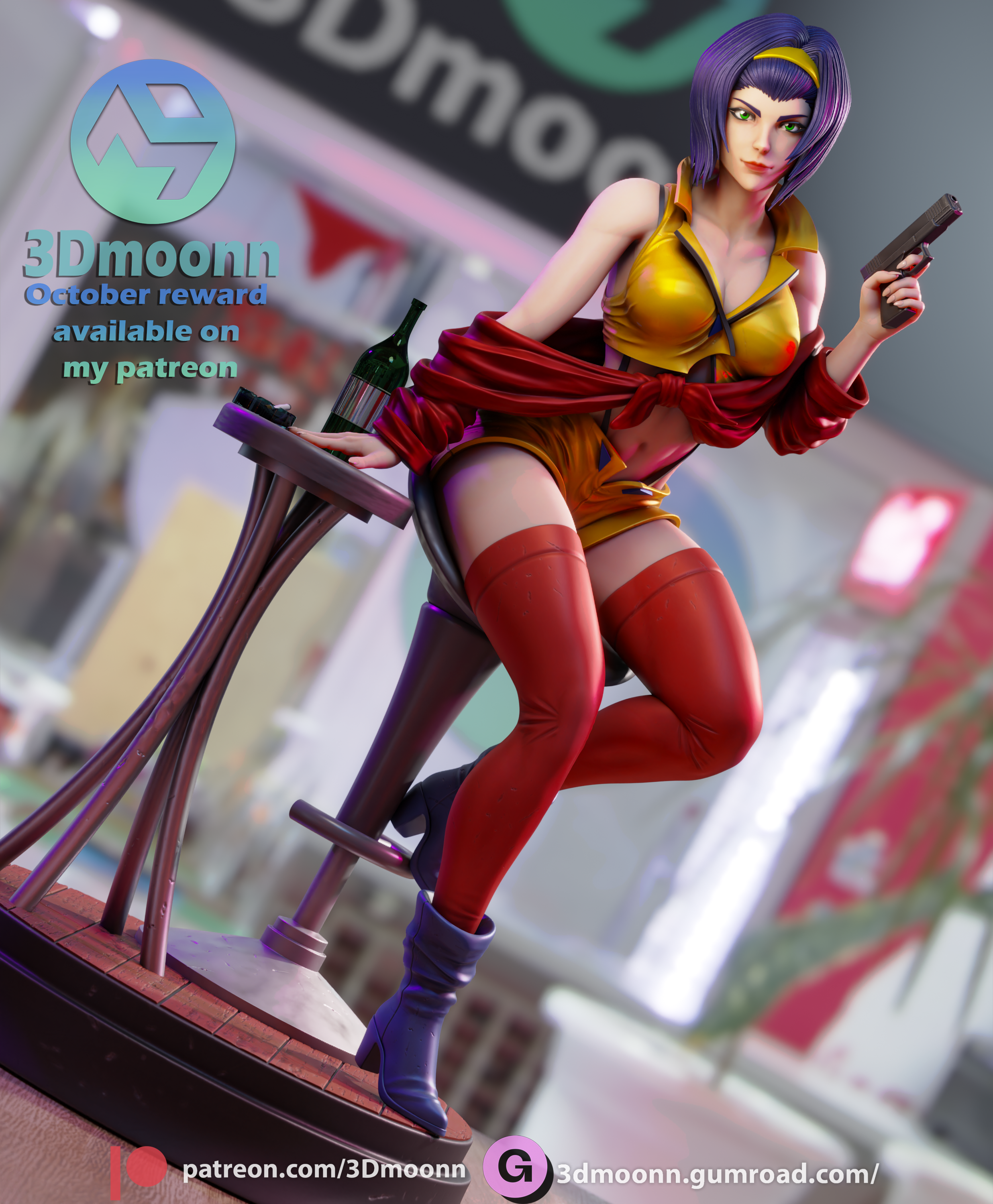 Sassy Bounty Hunter Resin Model  - 1/6 Scale Premium Tough Resin Figure by 3Dmoonn - Rangrez Creations