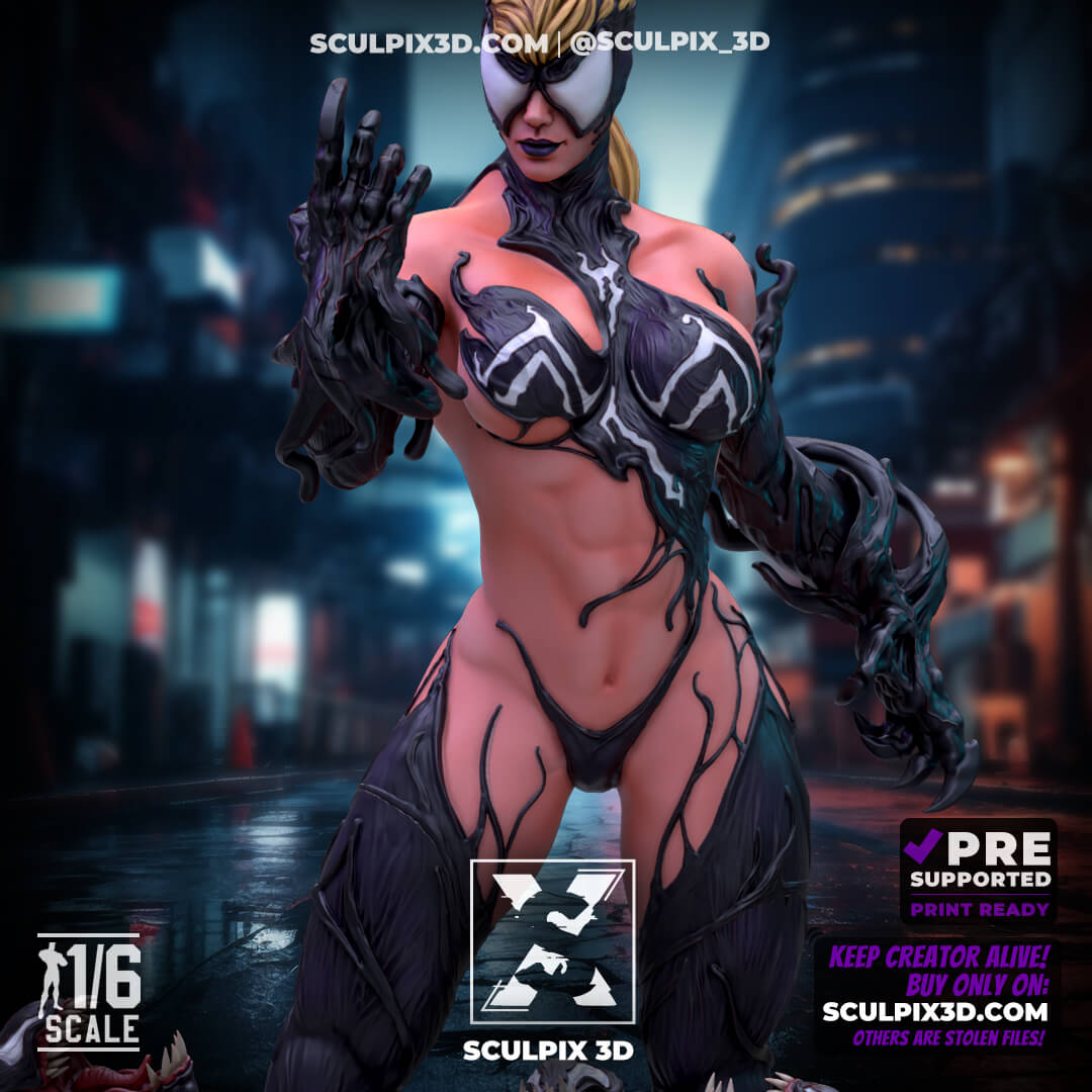 She-Venom - Female Warrior Symbiote Warrior 1/6 Scale Resin Model –  by Sculpix 3D  | Tough Resin 1/6 scale - Rangrez Creations