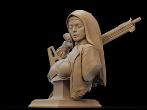 A Nun with Guns - CA3D Studios | 1/6 Scale ABS - Like Tough Resin Model kit| Highly Detailed Collectible Figure - Rangrez Creations