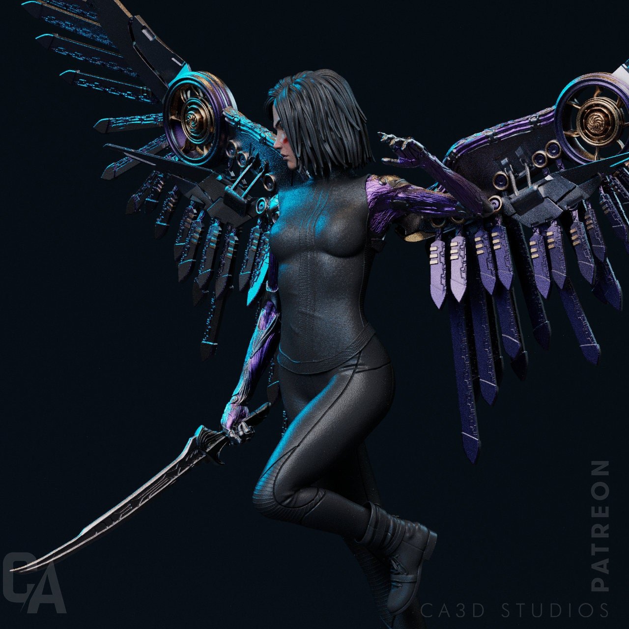 Alita: Battle Angel Cybernetic Warrior Model Kit 1/8 Scale Unpainted Figure by CA3D Studios Collector's DIY Assembly - Rangrez Creations