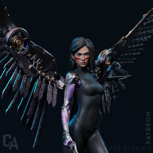 Alita: Battle Angel Cybernetic Warrior Model Kit 1/8 Scale Unpainted Figure by CA3D Studios Collector's DIY Assembly - Rangrez Creations