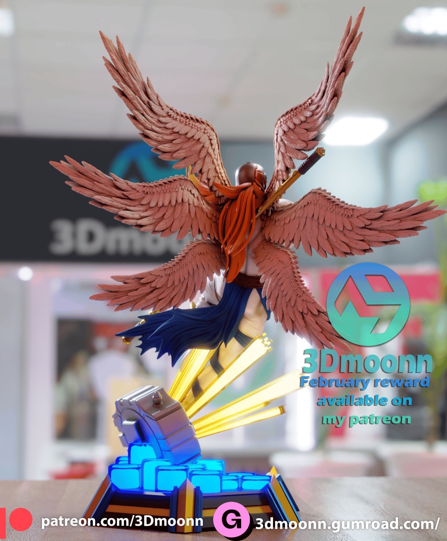 Angemon - Celestial Guardian Figure - 1/6 Scale Unpainted 3D Printed Model by 3Dmoonn - Rangrez Creations - Rangrez Creations