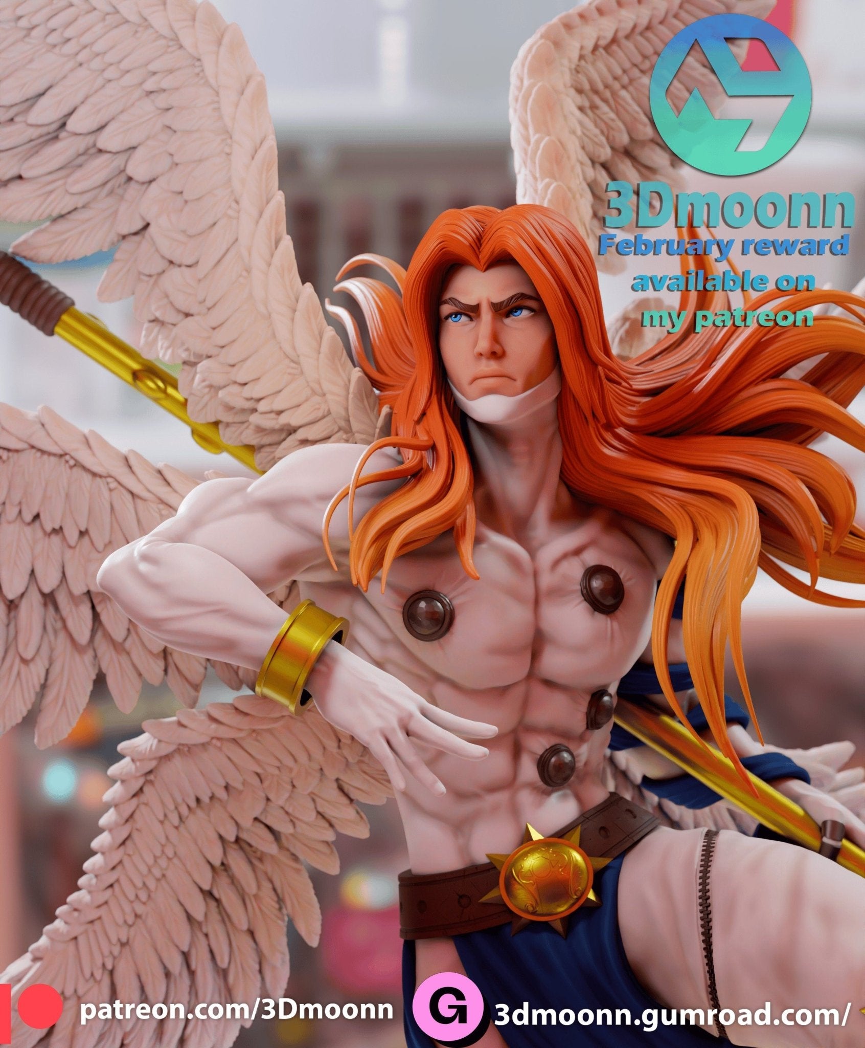 Angemon - Celestial Guardian Figure - 1/6 Scale Unpainted 3D Printed Model by 3Dmoonn - Rangrez Creations - Rangrez Creations