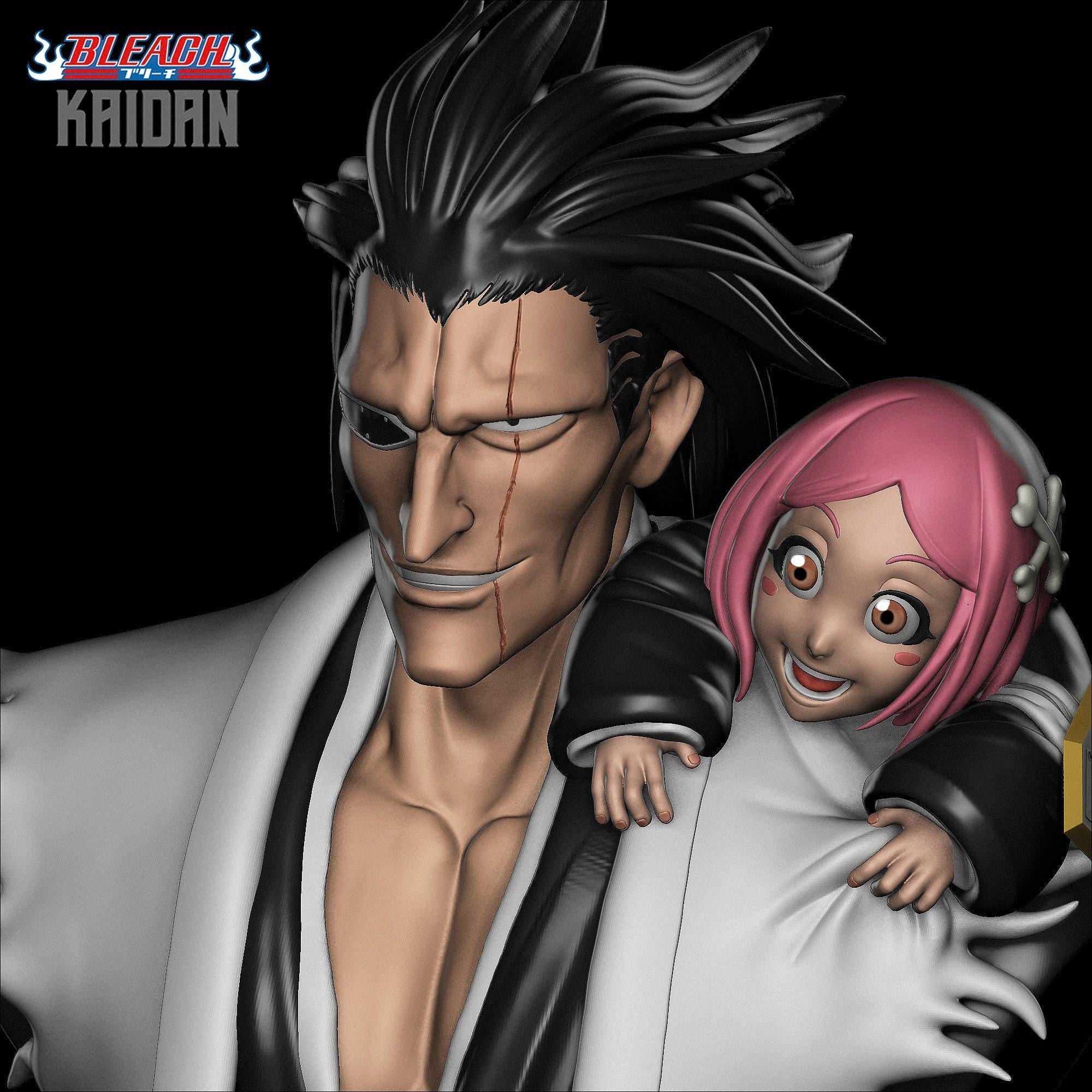 Anime Dad and adopted Child Bust 3D Printed Model - Tough Resin 1/6 Scale and 1/8th scale 3D Resin Model by Kaidan - RangrezModels - Rangrez Creations