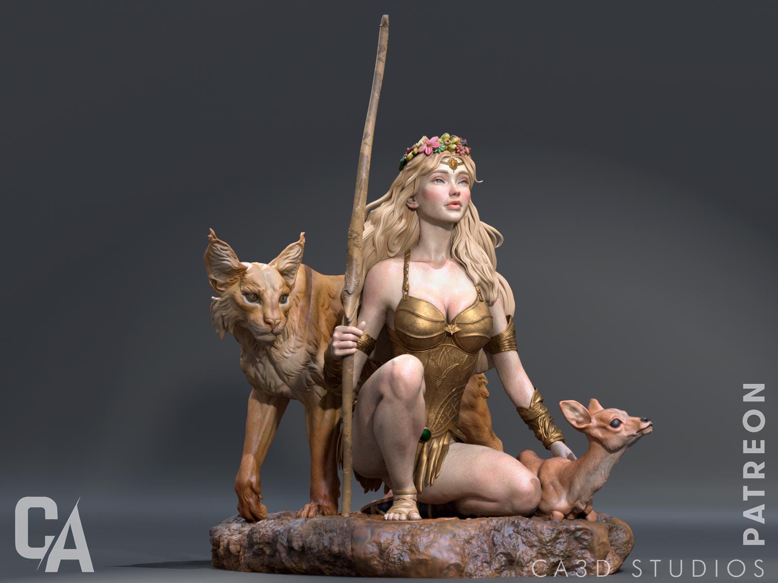 Artemis, Goddess of the Hunt - Greek Mythos - CA3D Studios | 1/6 Scale ABS - Like Tough Resin Model kit| Highly Detailed Collectible Model Kit - Rangrez Creations