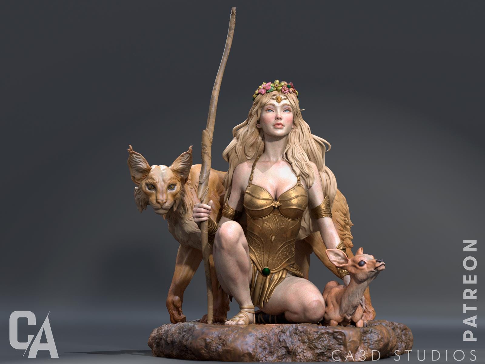 Artemis, Goddess of the Hunt - Greek Mythos - CA3D Studios | 1/6 Scale ABS - Like Tough Resin Model kit| Highly Detailed Collectible Model Kit - Rangrez Creations