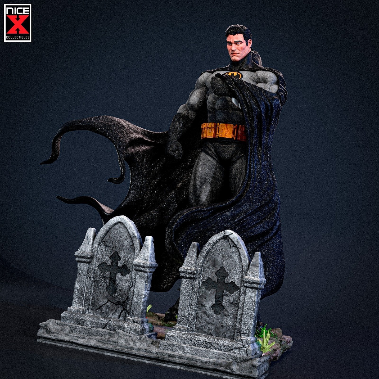 Bat hero paying respect diorama Model Kit | Tough Resin 1/6 Scale 3D High Quality - Resin Model Kit by Nice X Collectibles - RangrezModels - Rangrez Creations