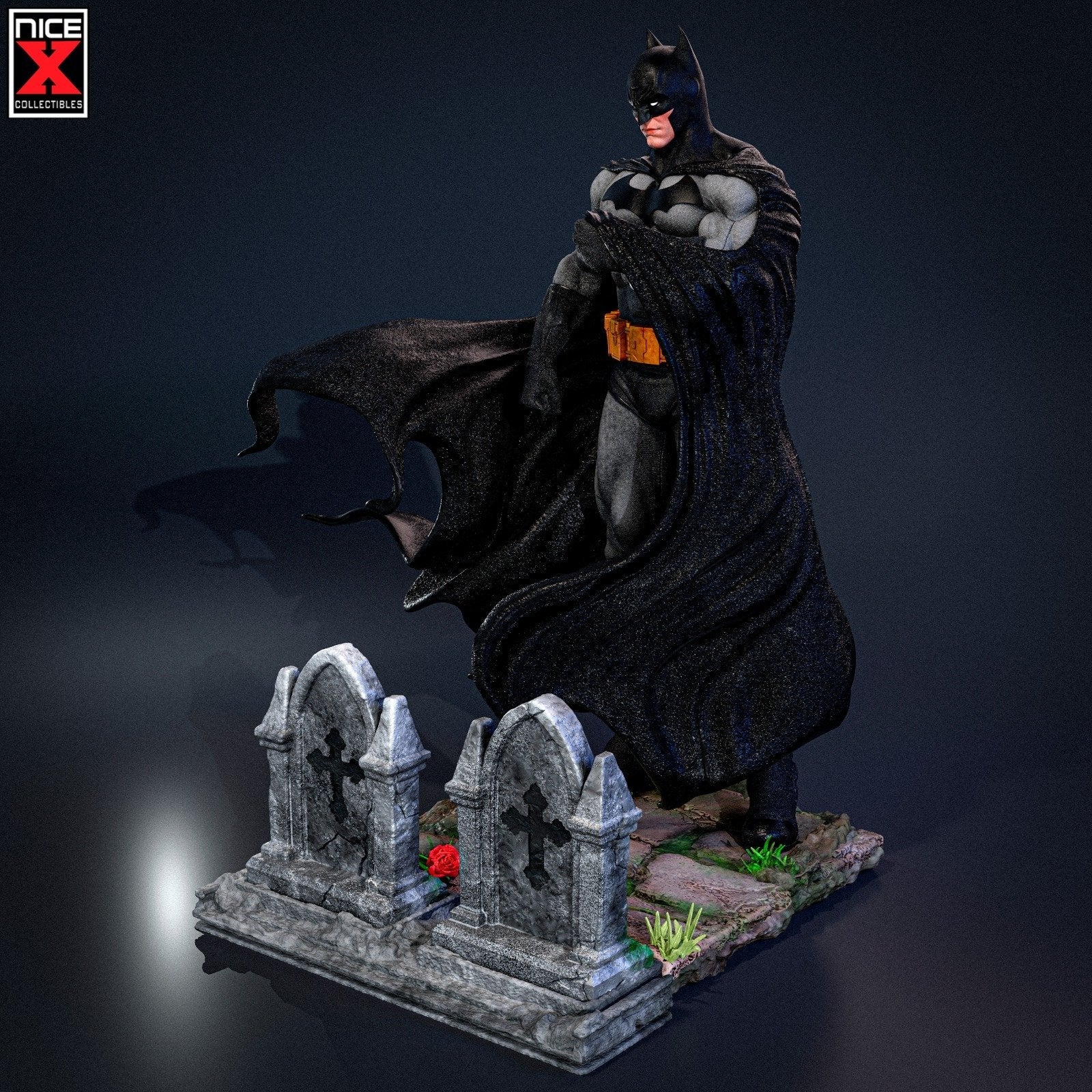 Bat hero paying respect diorama Model Kit | Tough Resin 1/6 Scale 3D High Quality - Resin Model Kit by Nice X Collectibles - RangrezModels - Rangrez Creations