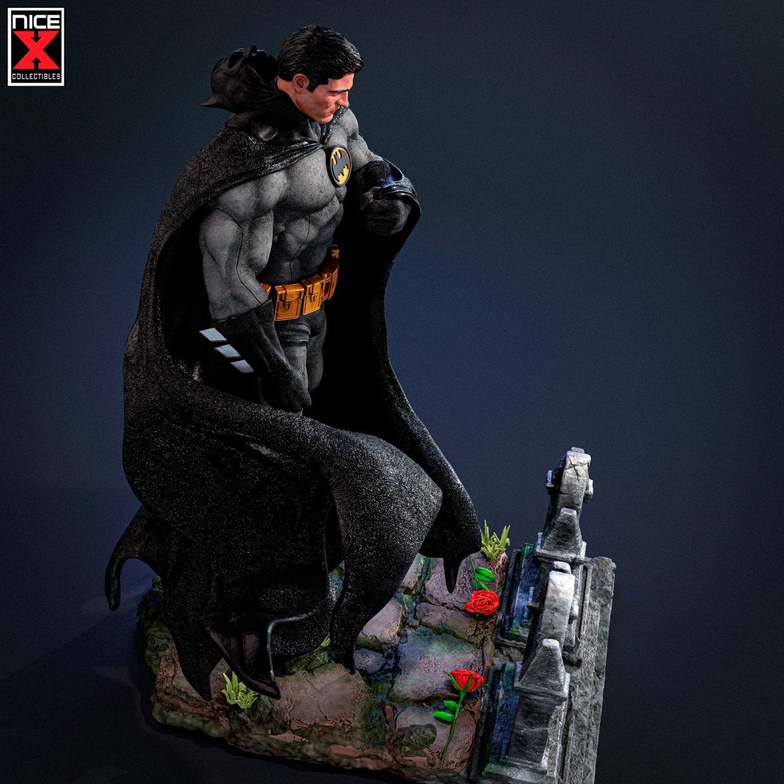 Bat hero paying respect diorama Model Kit | Tough Resin 1/6 Scale 3D High Quality - Resin Model Kit by Nice X Collectibles - RangrezModels - Rangrez Creations