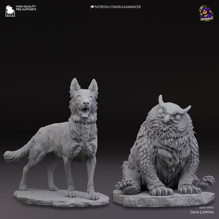 Camp Pets - Owlbear Scratch | Baldur's Gate 3 Inspired Resin Models - 1/8 Scale - High - Quality Tough Resin - Model Kit Fanart - by Bulkamancer - Rangrez Creations