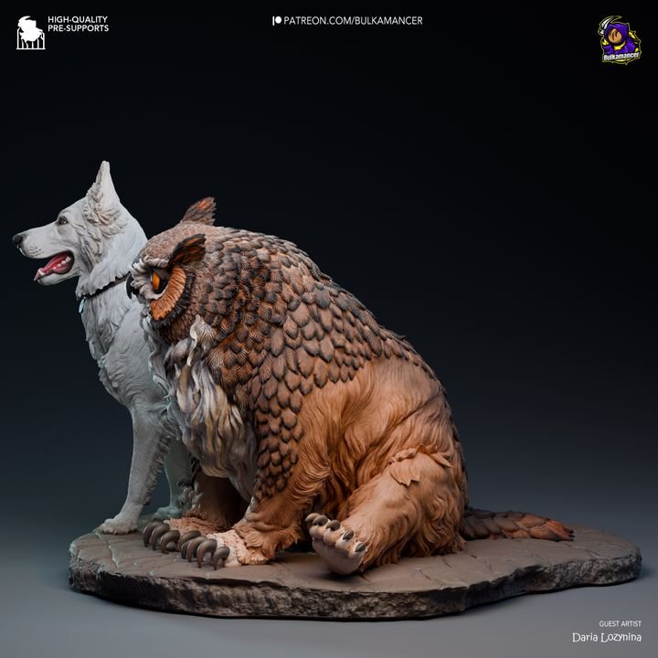 Camp Pets - Owlbear Scratch | Baldur's Gate 3 Inspired Resin Models - 1/8 Scale - High - Quality Tough Resin - Model Kit Fanart - by Bulkamancer - Rangrez Creations