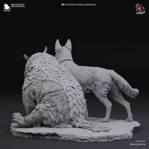 Camp Pets - Owlbear Scratch | Baldur's Gate 3 Inspired Resin Models - 1/8 Scale - High - Quality Tough Resin - Model Kit Fanart - by Bulkamancer - Rangrez Creations