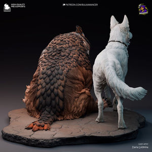 Camp Pets - Owlbear Scratch | Baldur's Gate 3 Inspired Resin Models - 1/8 Scale - High - Quality Tough Resin - Model Kit Fanart - by Bulkamancer - Rangrez Creations