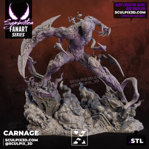 Carnage - Savage Red Symbiote Warrior Villain 1/6 Scale Resin Model – by Sculpix 3D | Tough Resin 1/6 scale - Rangrez Creations - Rangrez Creations