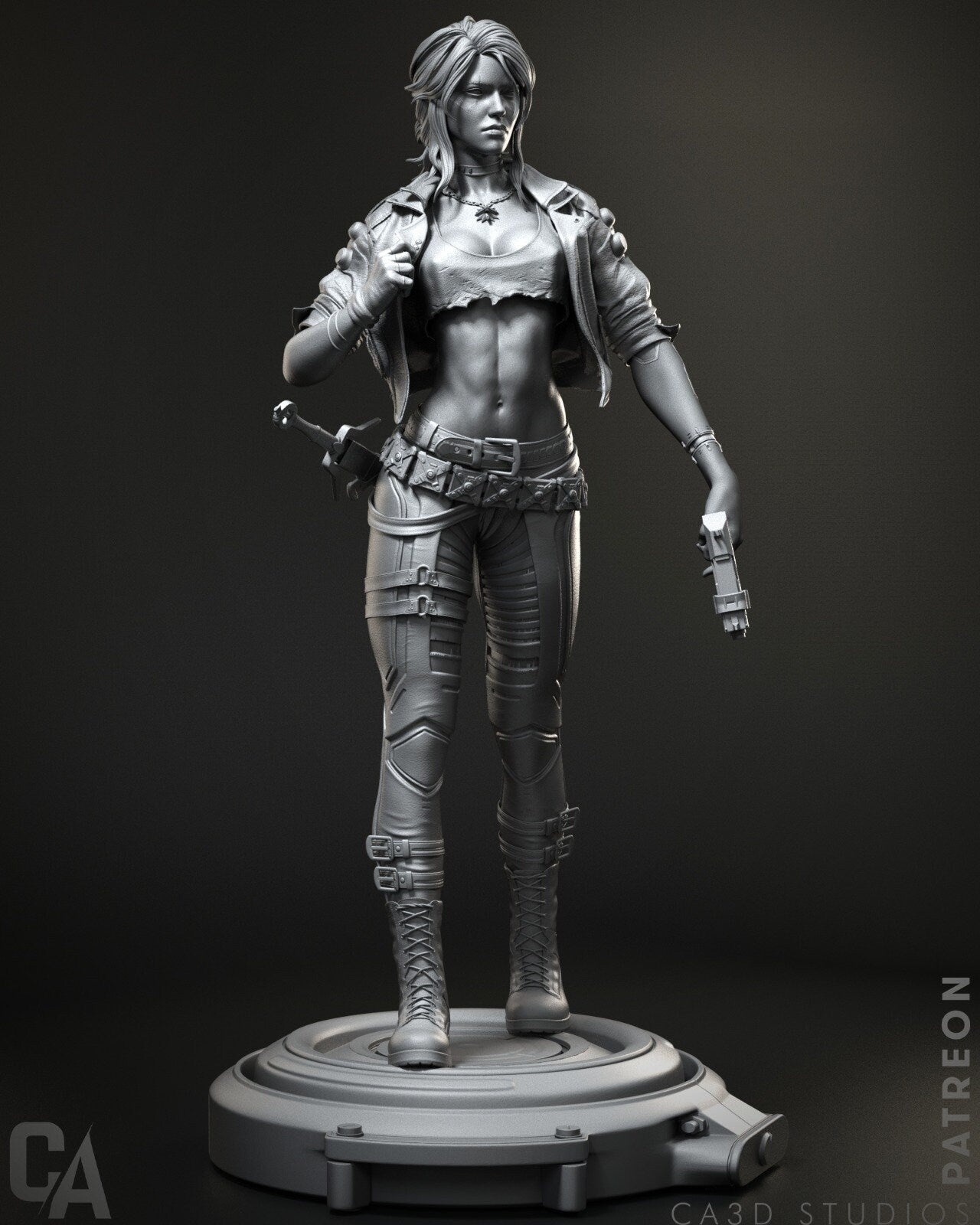 Cyberpunk Ciri Model Kit Futuristic Fantasy in 1/12 & 1/9 Scales by CA3D Studios - High - Quality Tough Resin - Fanart Model Kit - Rangrez Creations