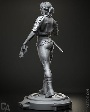 Cyberpunk Ciri Model Kit Futuristic Fantasy in 1/12 & 1/9 Scales by CA3D Studios - High - Quality Tough Resin - Fanart Model Kit - Rangrez Creations