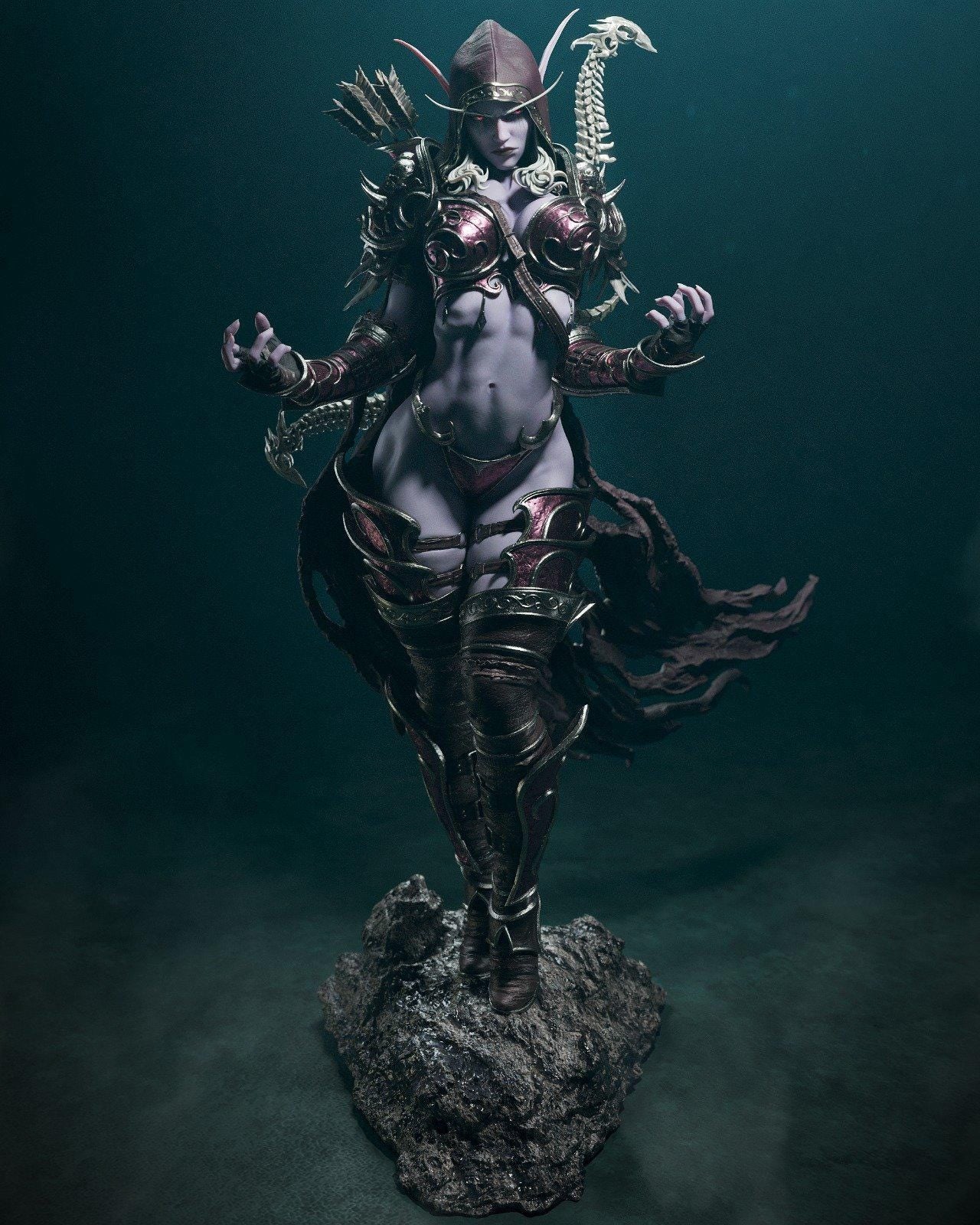 Dark Ranger Elf Horde Queen - CA3D Studios | 1/6 Scale ABS - Like Tough Resin SFW and NSFW Model kit| Highly Detailed Collectible Model Kit - Rangrez Creations