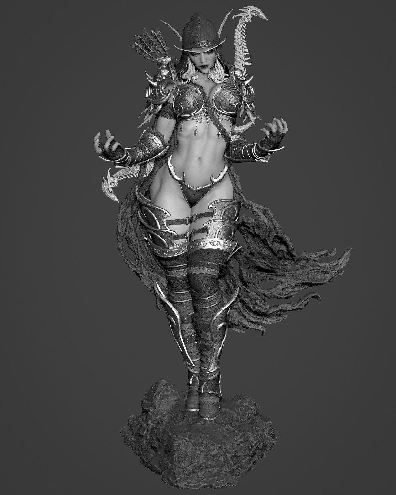 Dark Ranger Elf Horde Queen - CA3D Studios | 1/6 Scale ABS - Like Tough Resin SFW and NSFW Model kit| Highly Detailed Collectible Model Kit - Rangrez Creations