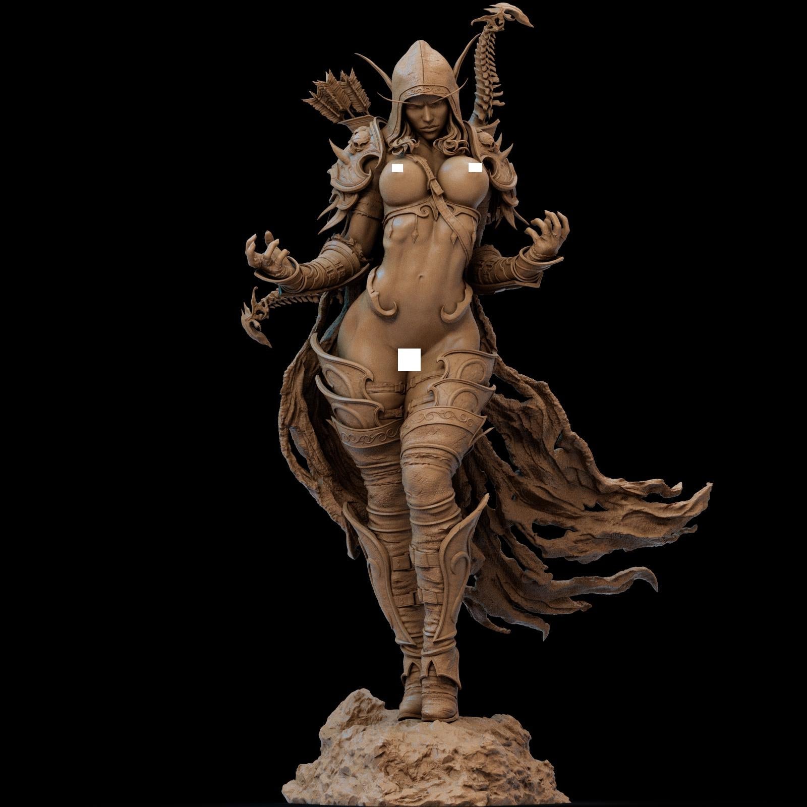 Dark Ranger Elf Horde Queen - CA3D Studios | 1/6 Scale ABS - Like Tough Resin SFW and NSFW Model kit| Highly Detailed Collectible Model Kit - Rangrez Creations