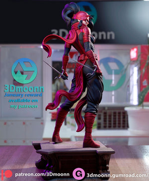 Elektra - The Enigmatic Assassin 3D Resin Model by Rangrez Creations - 1/6 Scale UNPAINTED Figure - Rangrez Creations