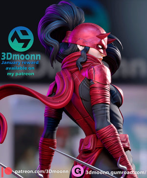 Elektra - The Enigmatic Assassin 3D Resin Model by Rangrez Creations - 1/6 Scale UNPAINTED Figure - Rangrez Creations