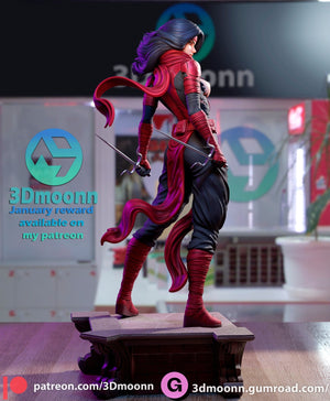 Elektra - The Enigmatic Assassin 3D Resin Model by Rangrez Creations - 1/6 Scale UNPAINTED Figure - Rangrez Creations