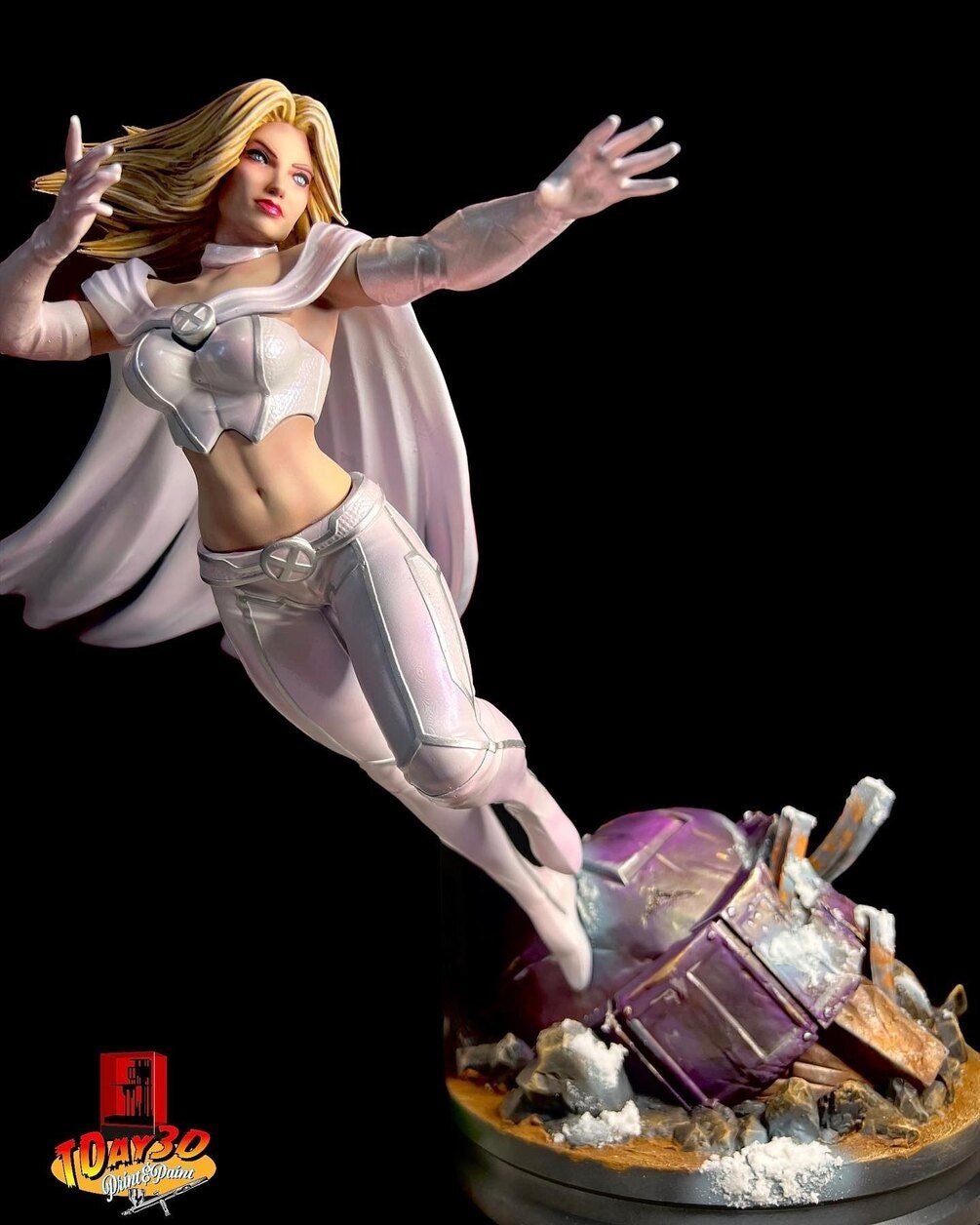 Emma Frost - mutant's Diamond by 3Dmoonn - Striking 1/6 Scale UNPAINTED 3D Printed Figurine with Custom Base - Rangrez Creations - Rangrez Creations