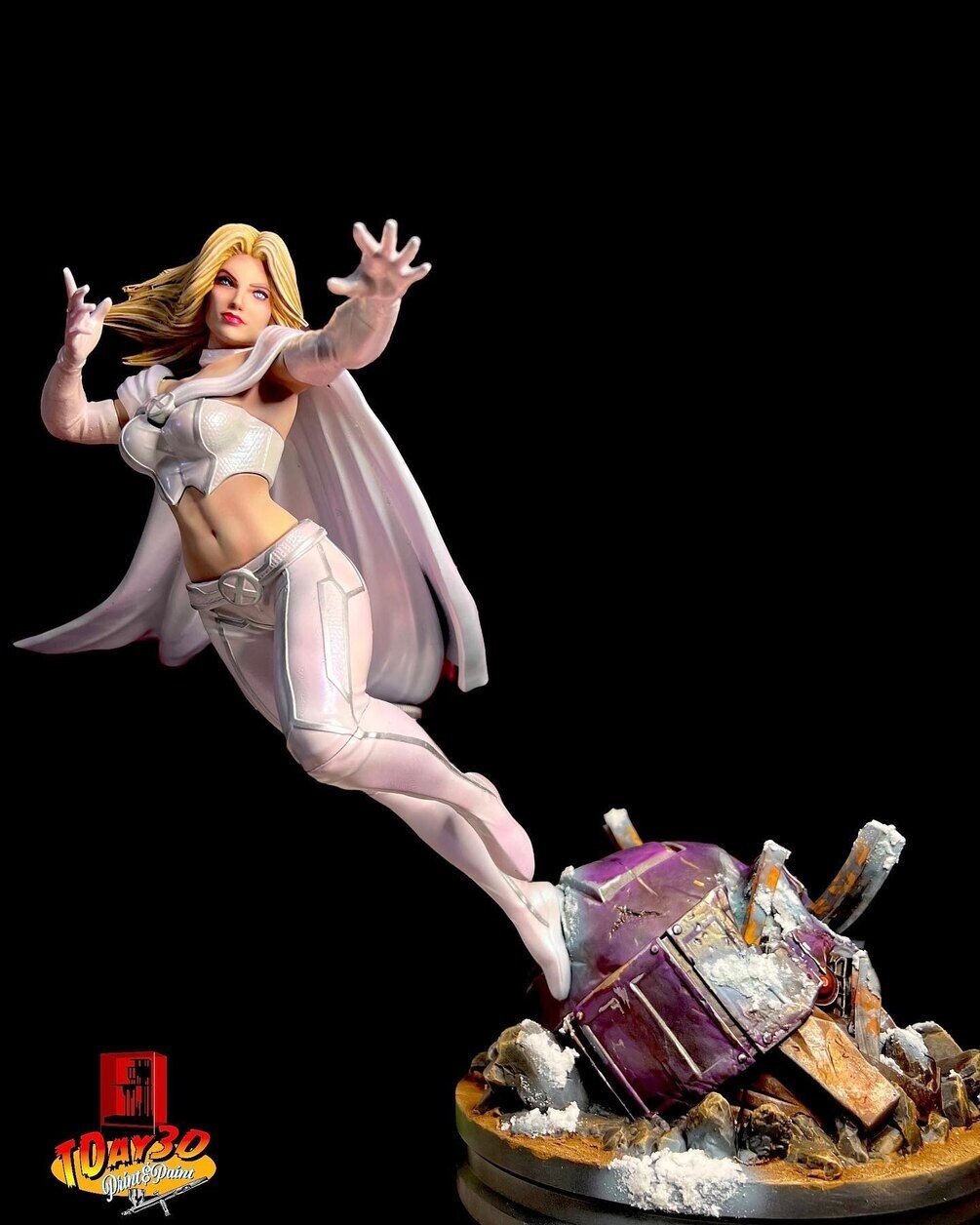 Emma Frost - mutant's Diamond by 3Dmoonn - Striking 1/6 Scale UNPAINTED 3D Printed Figurine with Custom Base - Rangrez Creations - Rangrez Creations