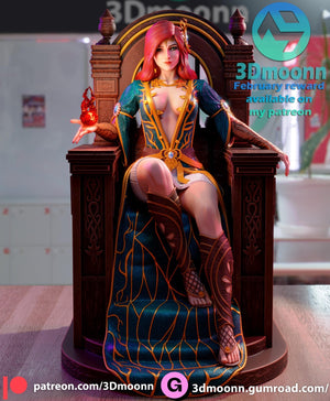 Enigmatic Enchantress on the Throne - Tough Resin 1/6 Scale 3D Resin Model by 3dmoonn - RangrezModels - Rangrez Creations