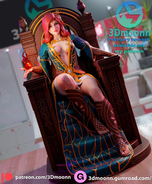 Enigmatic Enchantress on the Throne - Tough Resin 1/6 Scale 3D Resin Model by 3dmoonn - RangrezModels - Rangrez Creations