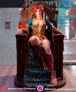 Enigmatic Enchantress on the Throne - Tough Resin 1/6 Scale 3D Resin Model by 3dmoonn - RangrezModels - Rangrez Creations