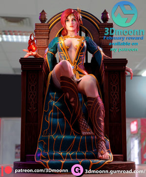 Enigmatic Enchantress on the Throne - Tough Resin 1/6 Scale 3D Resin Model by 3dmoonn - RangrezModels - Rangrez Creations