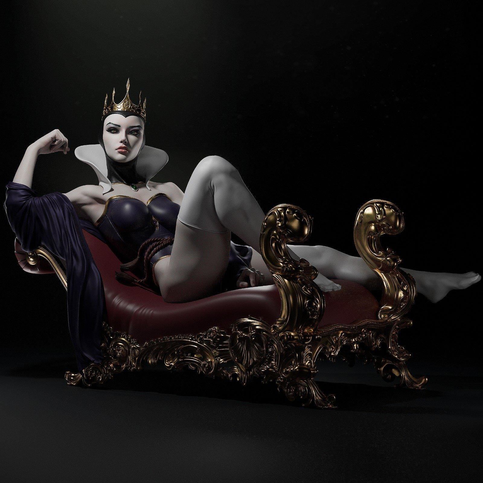 Enigmatic Evil Queen - Fairytale Majesty - CA3D Studios | 1/6 Scale ABS - Like Tough Resin SFW and NSFW Model kit | Highly Detailed Model Kit - Rangrez Creations