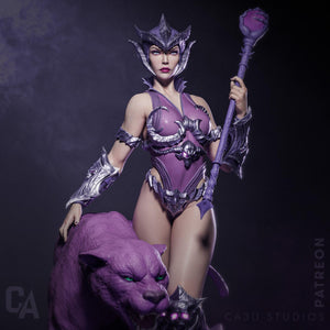 Evil Witch Supervillainess - CA3D Studios | 1/6 Scale ABS - Like Tough Resin SFW and NSFW Model kit| Highly Detailed Collectible Model Kit - Rangrez Creations