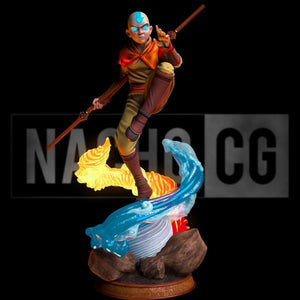 Fan Art Aang from AVATAR Statue by NachoCG - 1:8 Scale, 11 Inches Tall | Tough Resin - Rangrez Creations