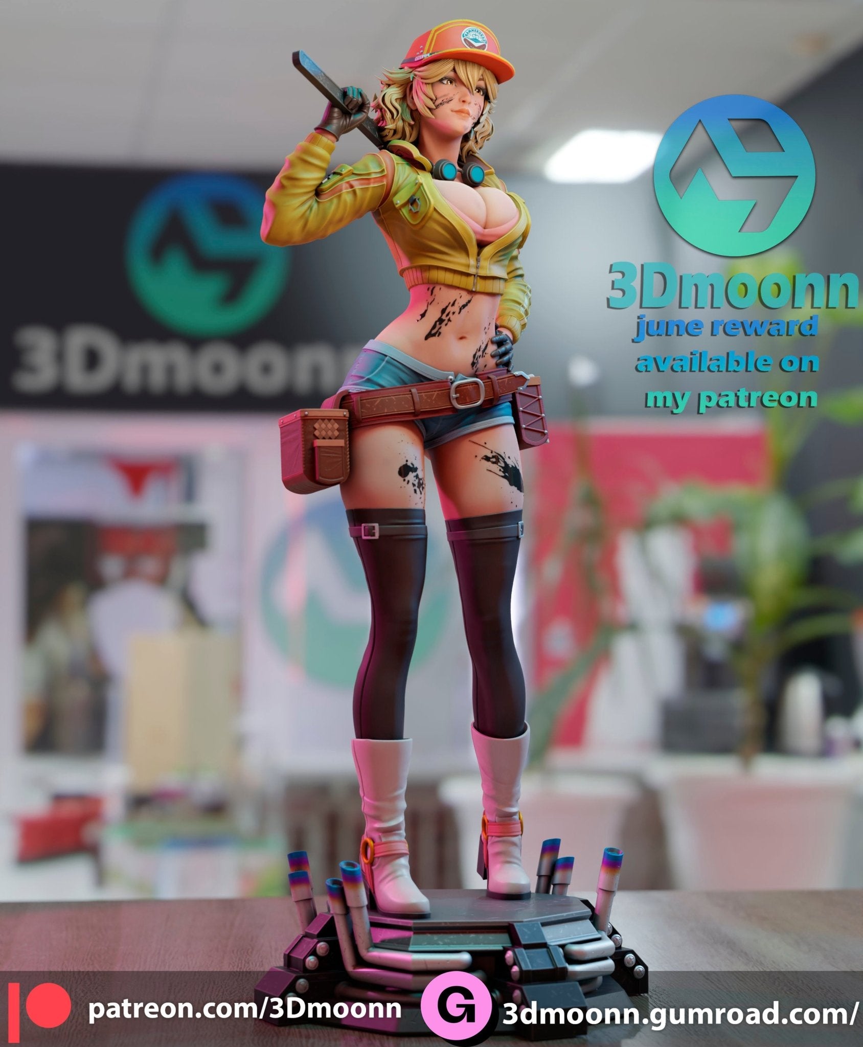 Fantasy Mechanic Figure by 3Dmoonn - 1/6 Scale Unpainted 3D Printed Model with Custom Base - Rangrez Creations - Rangrez Creations