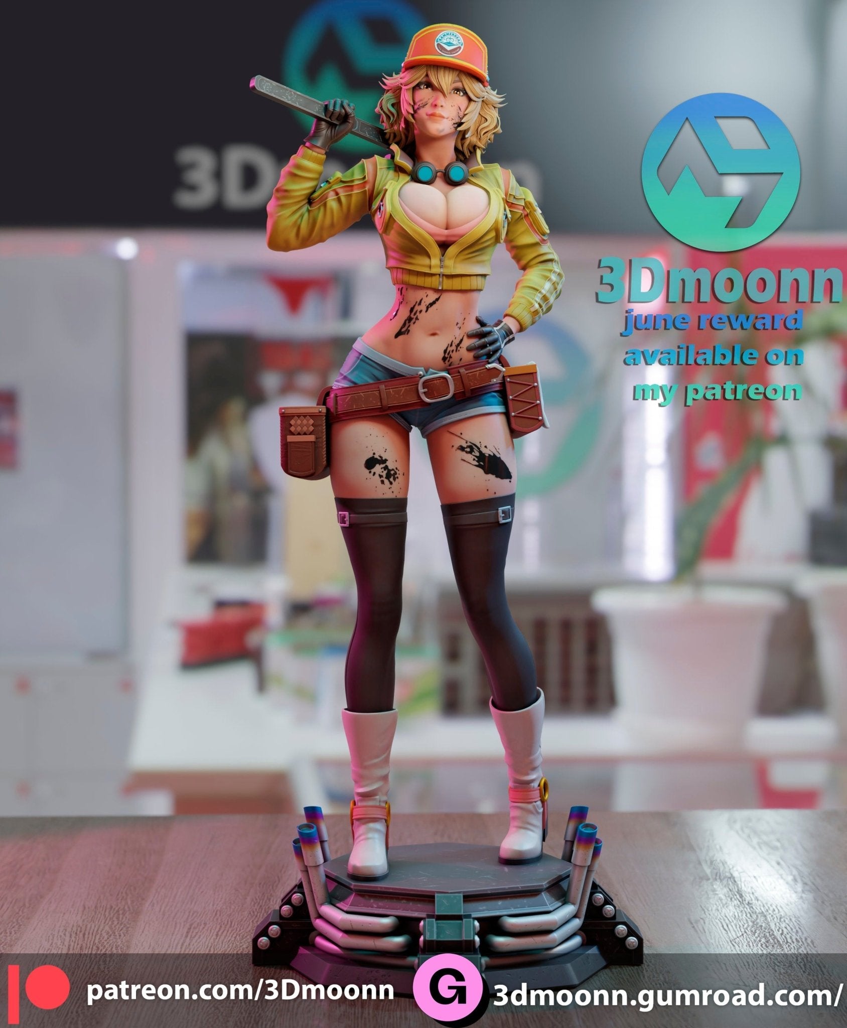 Fantasy Mechanic Figure by 3Dmoonn - 1/6 Scale Unpainted 3D Printed Model with Custom Base - Rangrez Creations - Rangrez Creations