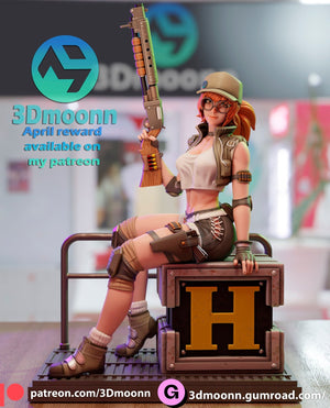 Fio from Metal Slug by 3Dmoonn - 1/6 Scale Unpainted 3D Printed Figure with Custom Base - Rangrez Creations - Rangrez Creations