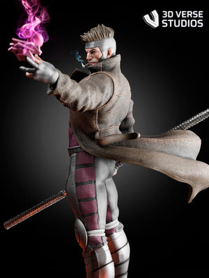 Gambit - Superhero Model Kit 1/12 & 1/9 Scale Unpainted Resin Figure by CA3D Studios High - Quality Tough Resin - Fanart Model Kit - Rangrez Creations