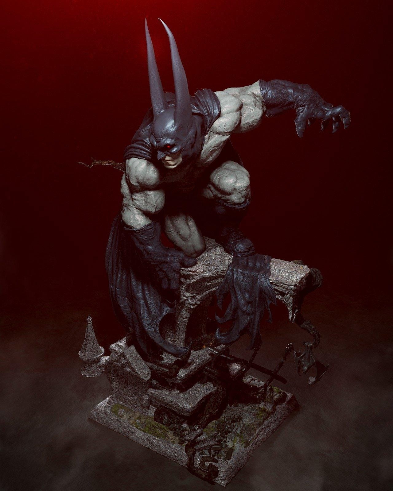 Gothic Bat Vigilante: The Cursed Night Stalker | CA3D Studios | 1/6 Scale ABS - Like Tough Resin Model kit| Highly Detailed Model Kit - Rangrez Creations