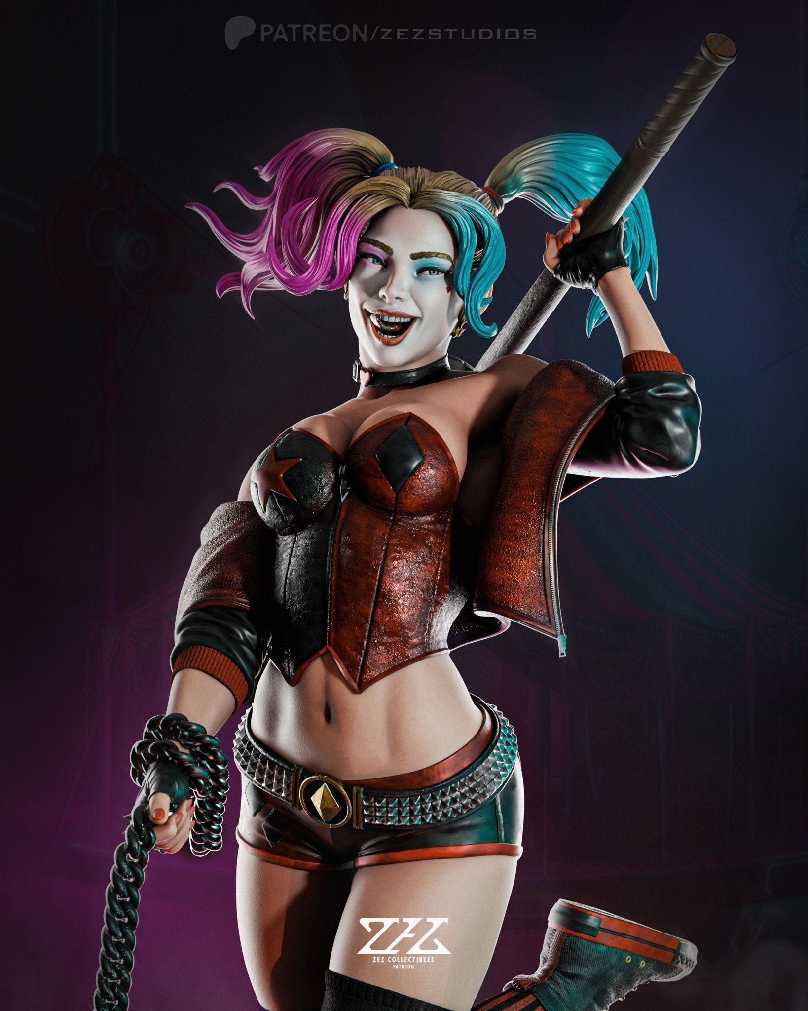 Harley : Chaos Couture - A 1/6 Scale Tribute by Zez Studios high Quality tough resin Model Kit - Rangrez Creations - Rangrez Creations