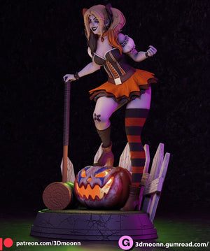 Harley Halloween by 3Dmoonn - 1/6 Scale High - Quality 3D Printed UNPAINTED Figure with Custom Base - Rangrez Creations - Rangrez Creations