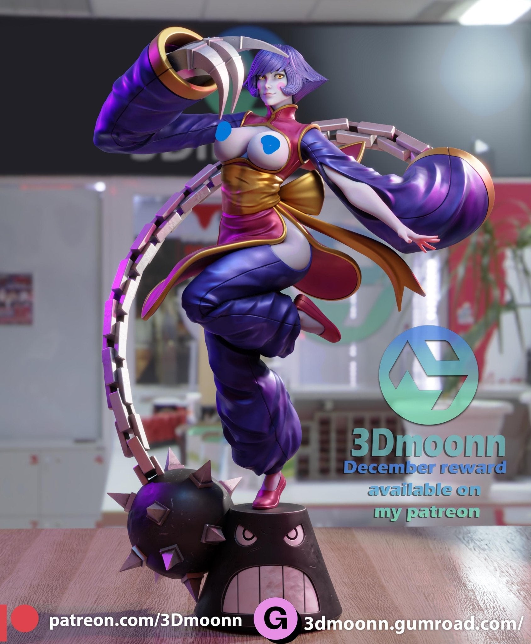 Hsien Ko - Darkstalkers - Tough Resin 1/6 Scale 3D Resin Model by 3dmoonn - RangrezModels - Rangrez Creations