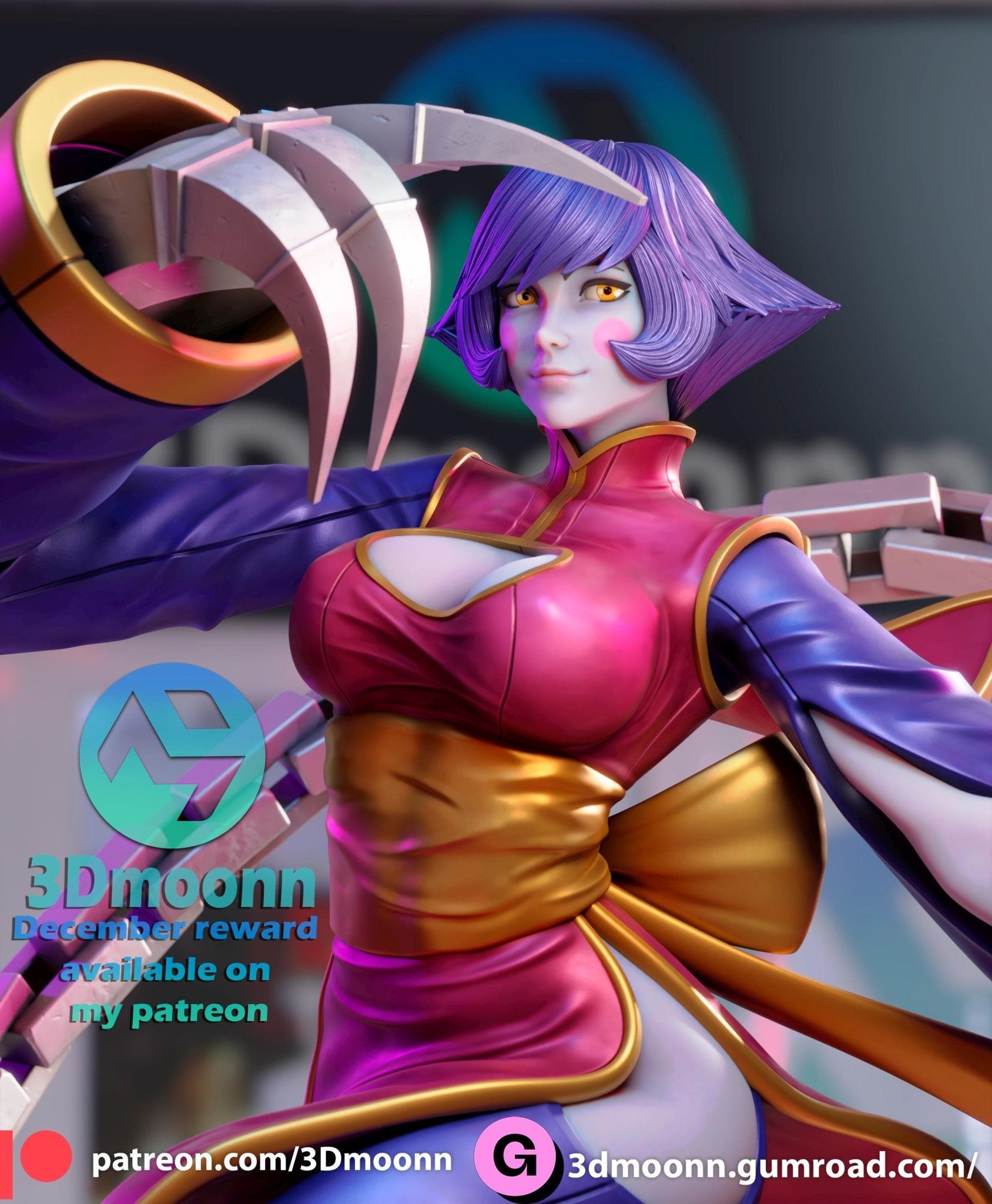 Hsien Ko - Darkstalkers - Tough Resin 1/6 Scale 3D Resin Model by 3dmoonn - RangrezModels - Rangrez Creations