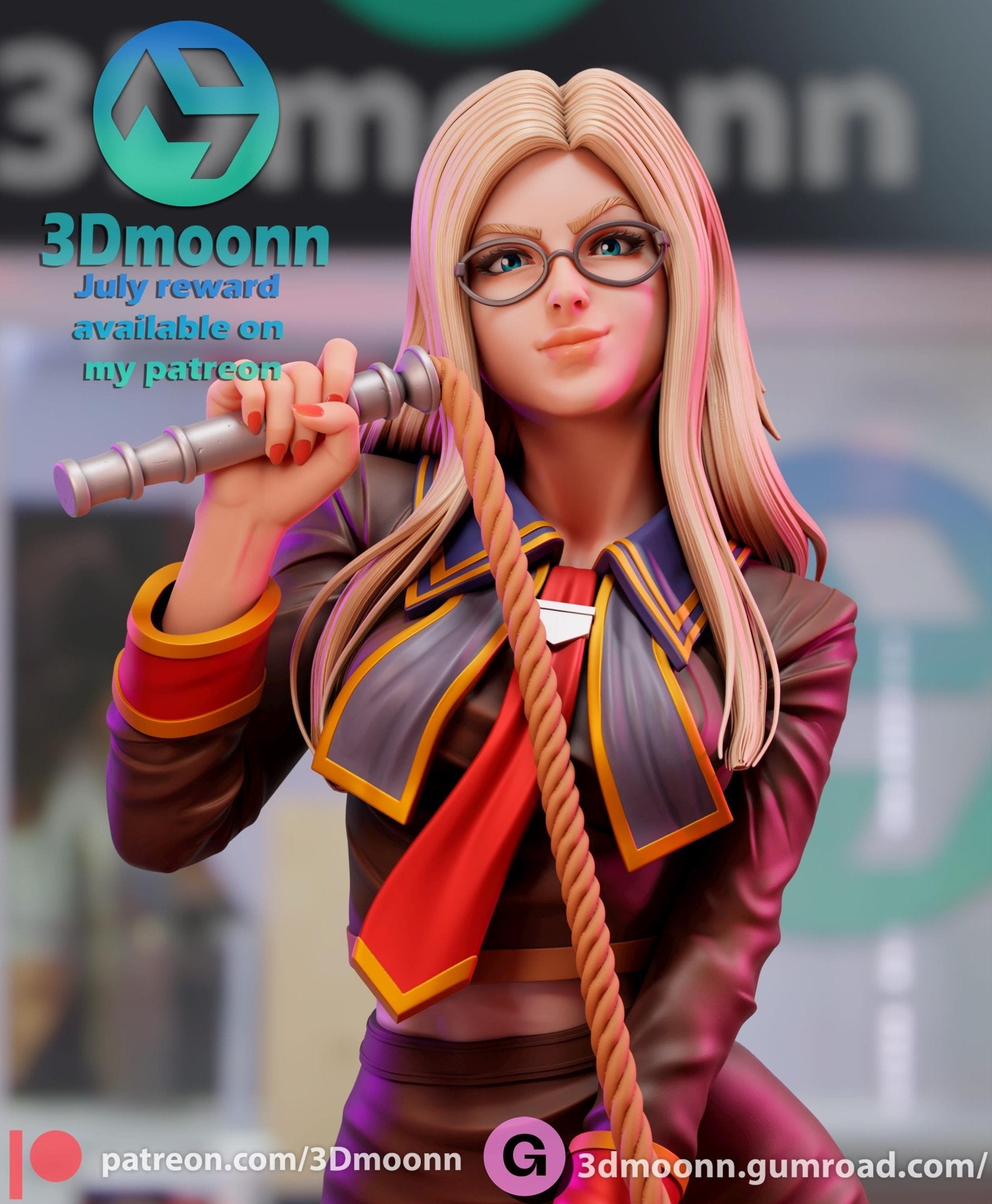 Iconic Female With Whip game fantasy character - Tough Resin 1/6 Scale 3D Resin Model by 3dmoonn - RangrezModels - Rangrez Creations