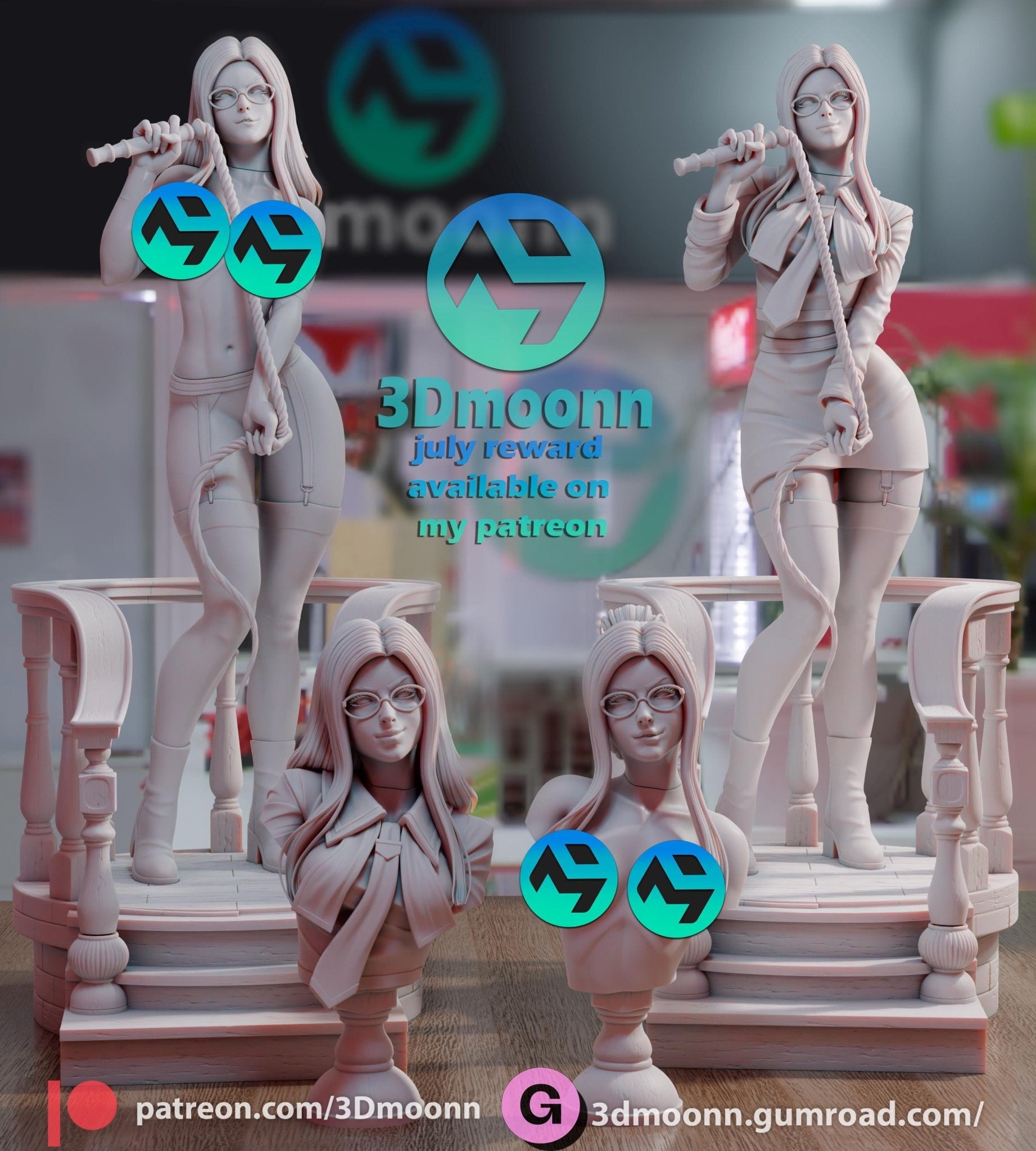 Iconic Female With Whip game fantasy character - Tough Resin 1/6 Scale 3D Resin Model by 3dmoonn - RangrezModels - Rangrez Creations