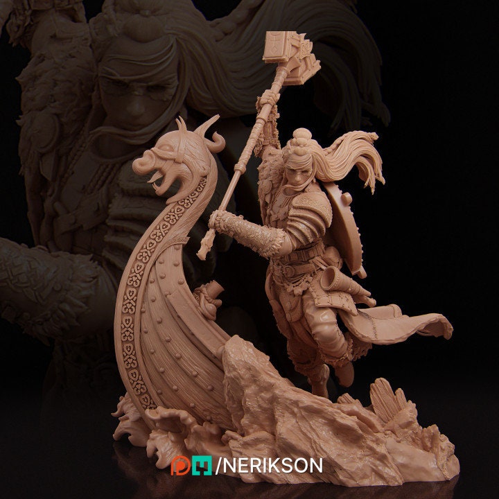 Thyra The Conqueror by Nerikson UNPAINTED - Choose Your Style: Standalone, Full Scale, or Bust