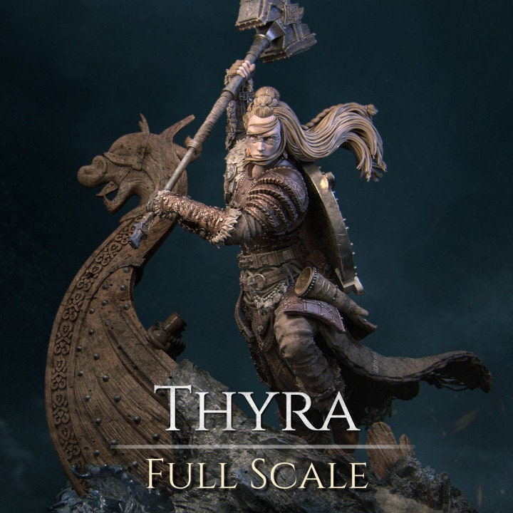 Thyra The Conqueror by Nerikson UNPAINTED - Choose Your Style: Standalone, Full Scale, or Bust